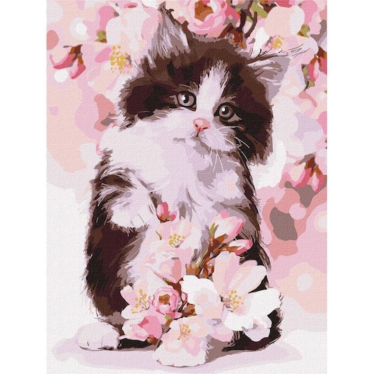 Ideyka Fluffy Kitten Painting by Numbers Kit